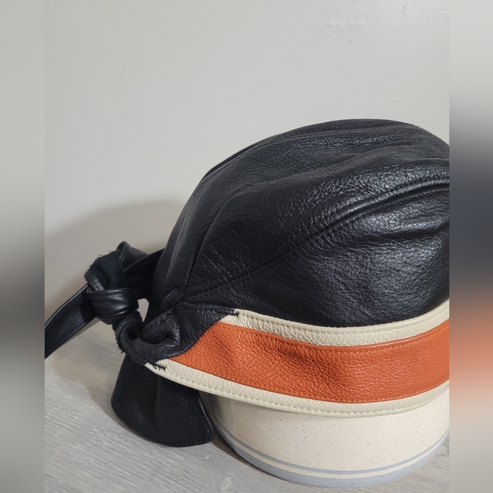 Vintage Harley Davidson Leather Riding Cap Medium - Picture 2 of 9